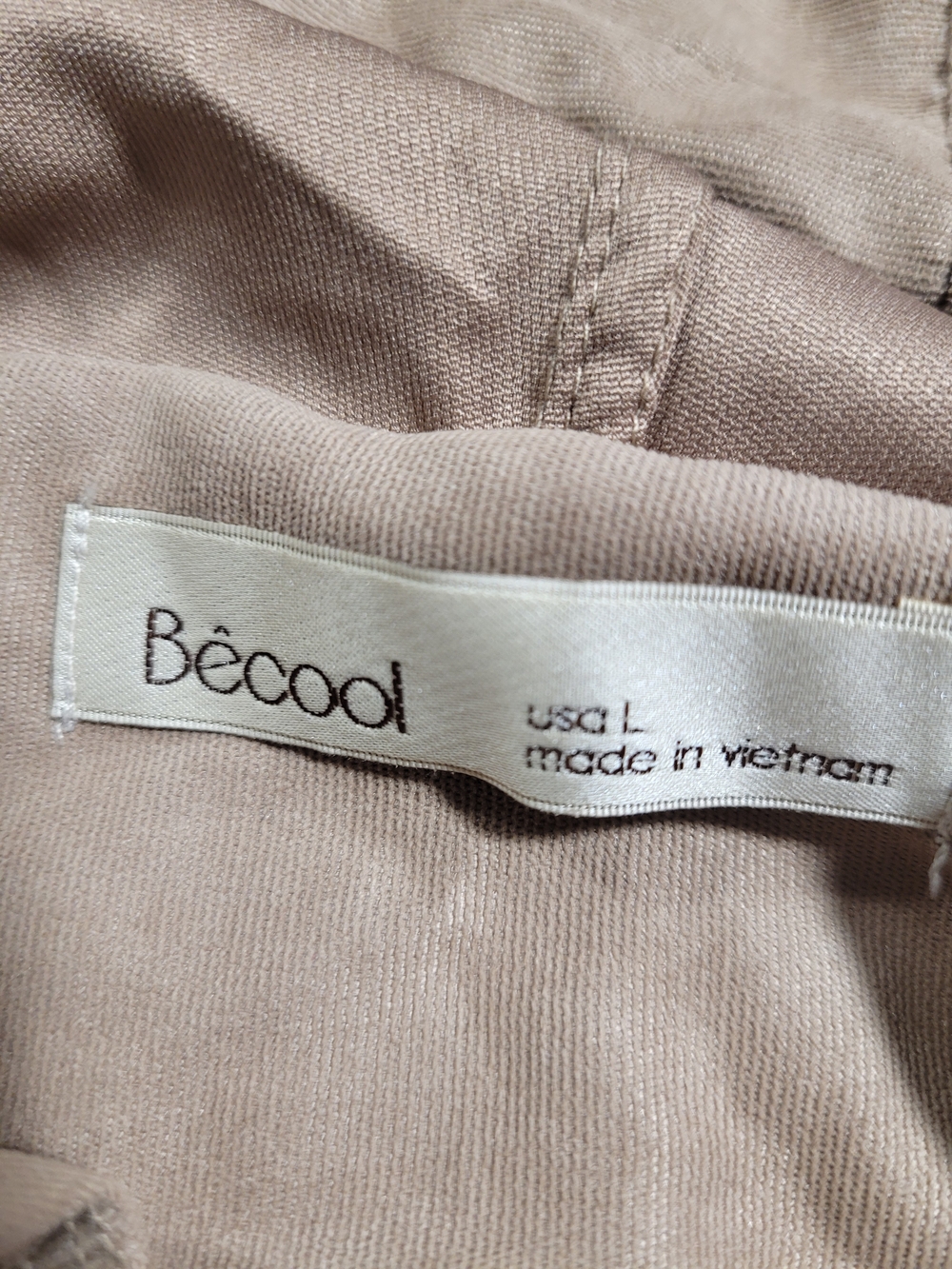 Women's Hooded Trench Coat in Light Brown - Casual Drawstring Waist - Picture 2 of 3